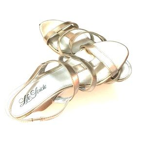 **3/$25** w/ BUNDLE Silver Cork Wedge Heels